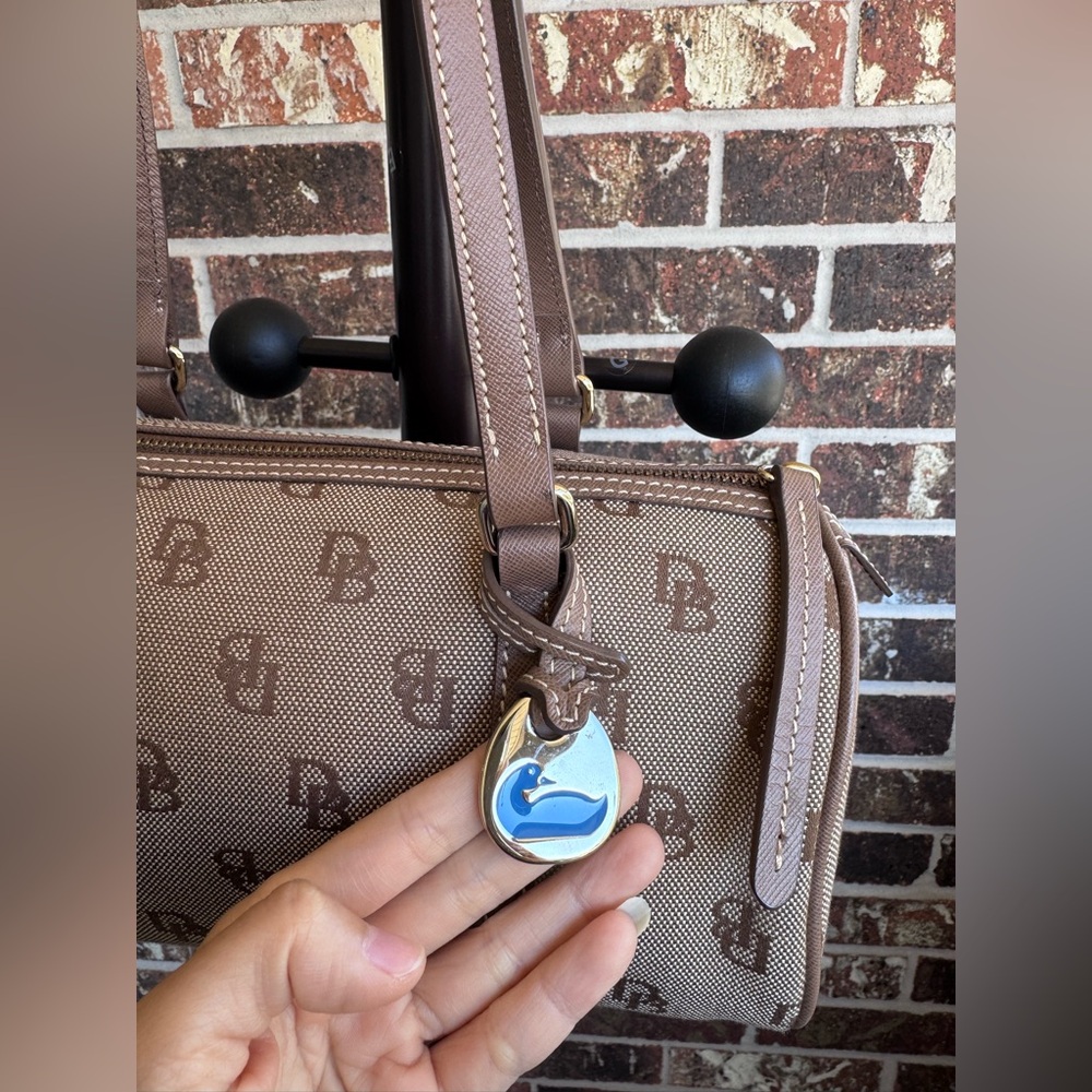 Dooney & Bourke Tan/Brown Signature Barrel Bag - Picture 5 of 13